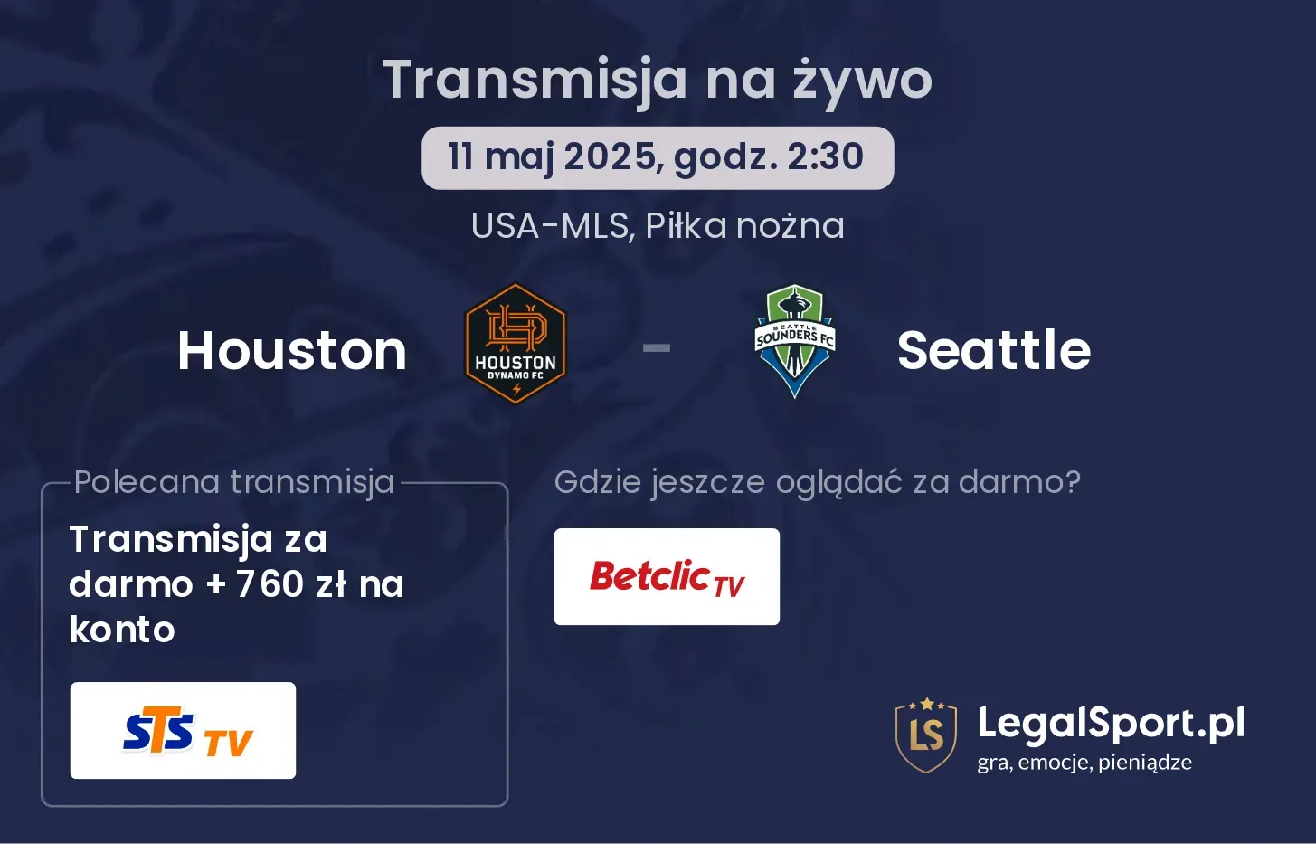 Houston - Seattle gdzie oglądać?