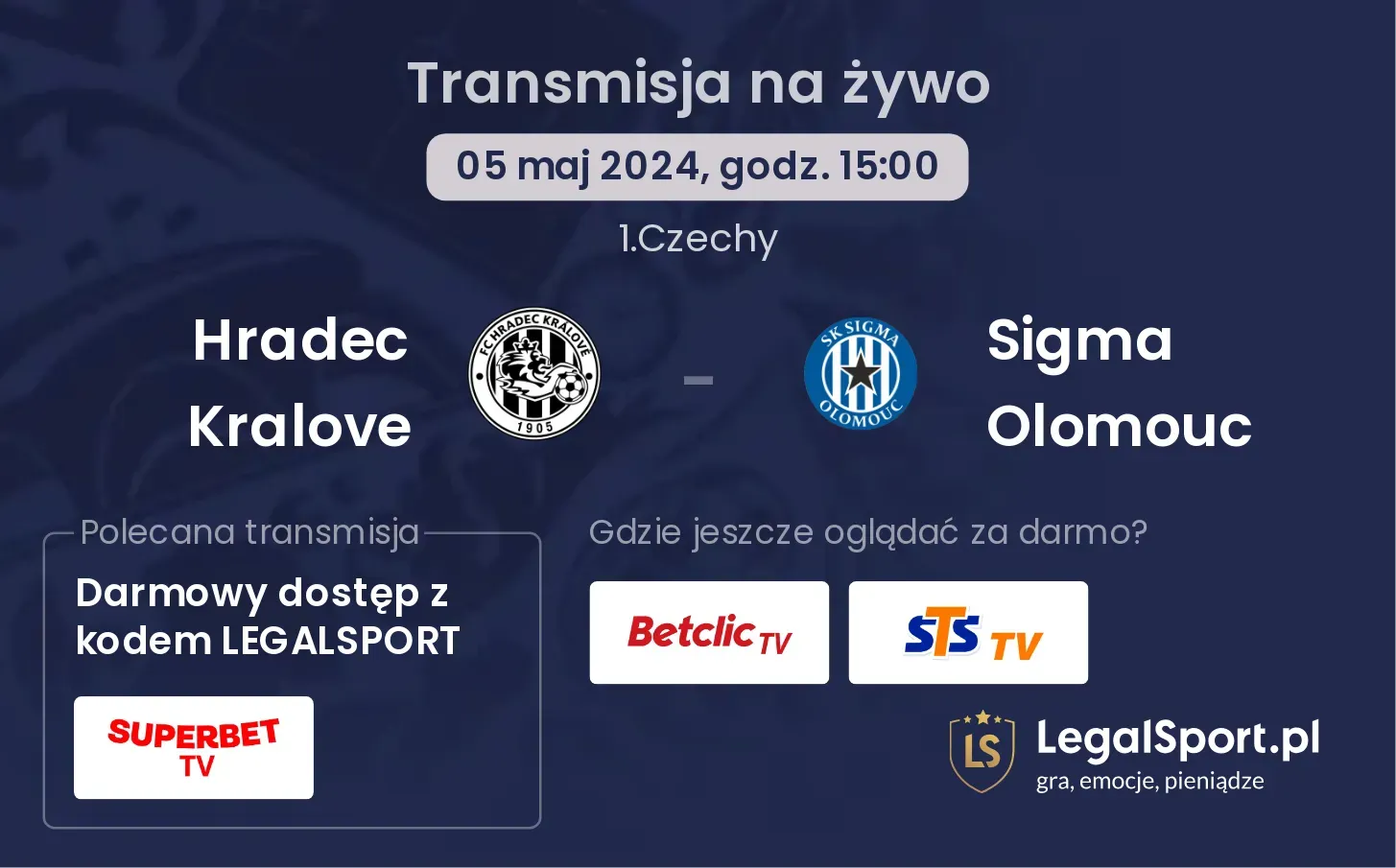 Hradec Kralove - Sigma Olomouc transmisja na żywo