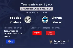 Hradec Kralove - Slovan Liberec gdzie oglądać?