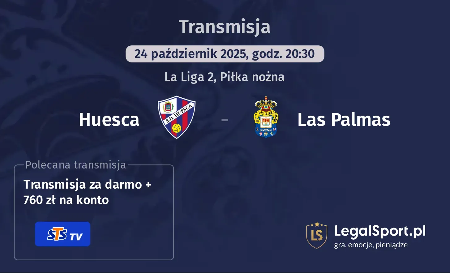 Huesca - Las Palmas Transmisje