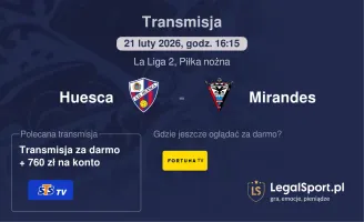 Huesca - Mirandes gdzie oglądać? (21.02)