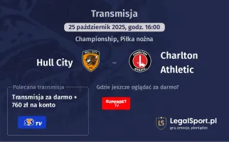 Hull City - Charlton Athletic gdzie oglądać?