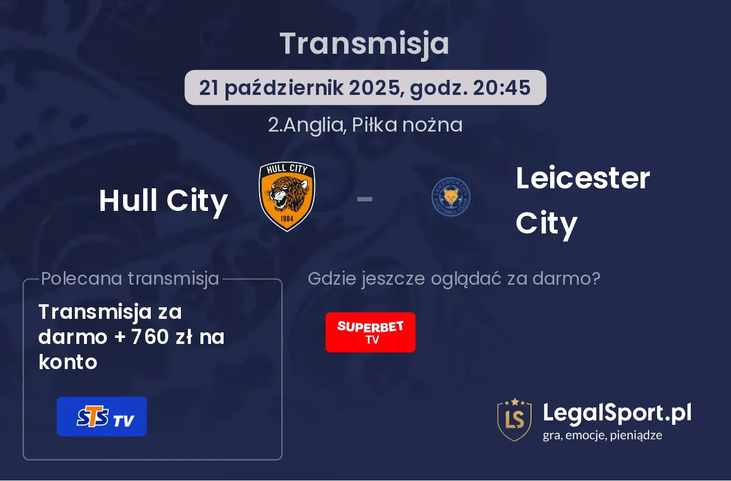 Hull City - Leicester City gdzie oglądać?