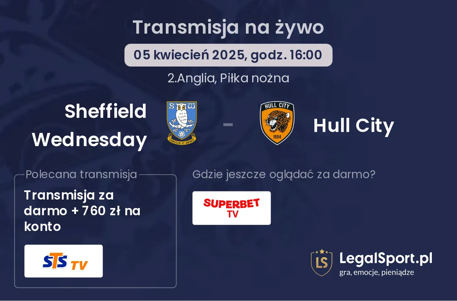 Sheffield Wednesday - Hull City gdzie oglądać?