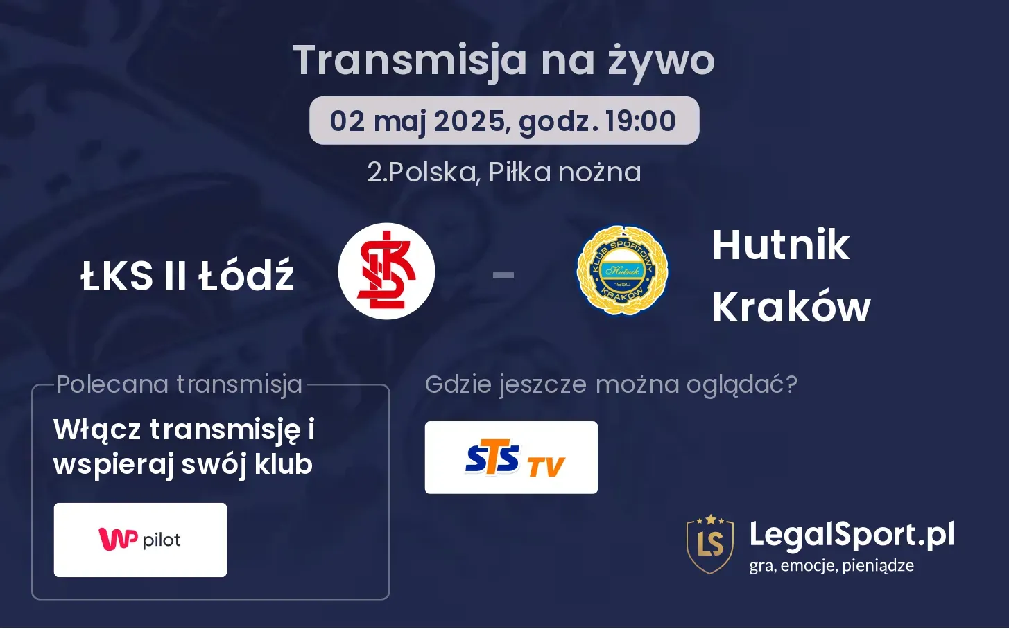 ŁKS II Łódź - Hutnik Kraków gdzie oglądać?