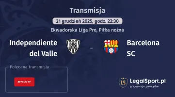 Independiente del Valle - Barcelona SC gdzie oglądać (21.12.2025)