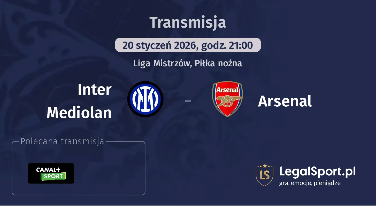 Inter Mediolan - Arsenal Transmisje