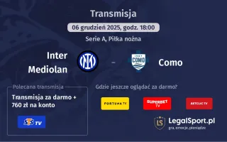 Inter Mediolan - Como gdzie oglądać? (06.12)