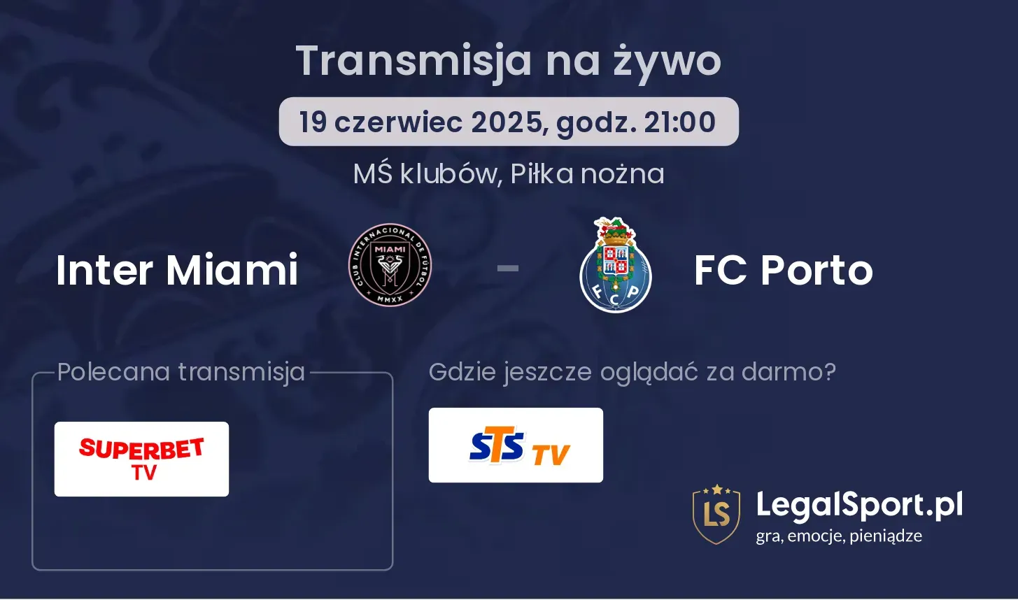 Inter Miami - FC Porto gdzie oglądać?