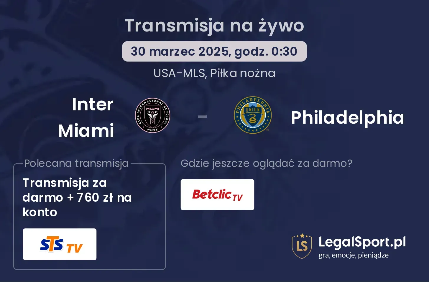 Inter Miami - Philadelphia gdzie oglądać?