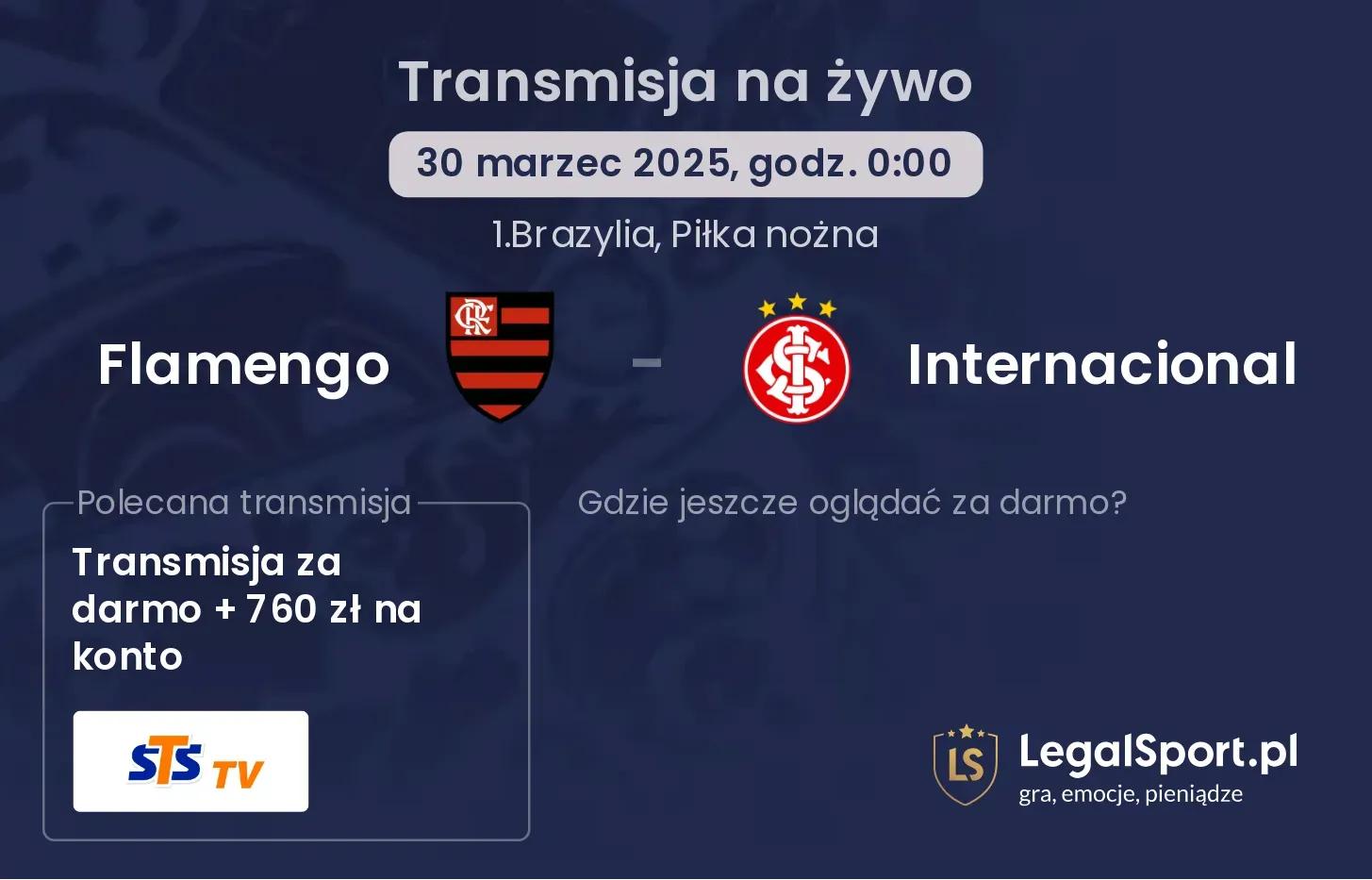 Flamengo - Internacional gdzie oglądać?