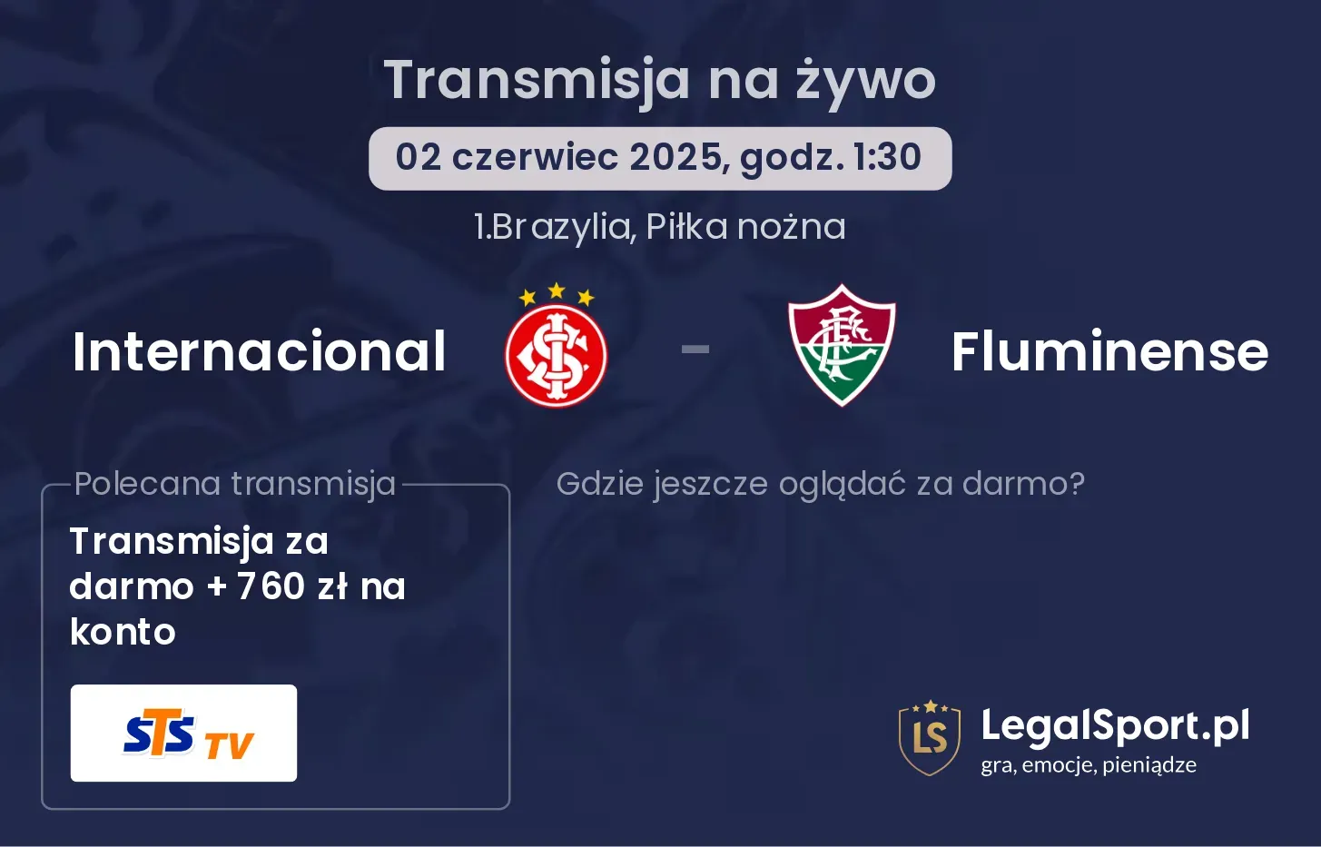 Internacional - Fluminense gdzie oglądać transmisję?