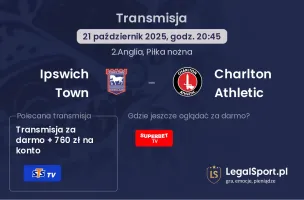 Ipswich Town - Charlton Athletic gdzie oglądać?