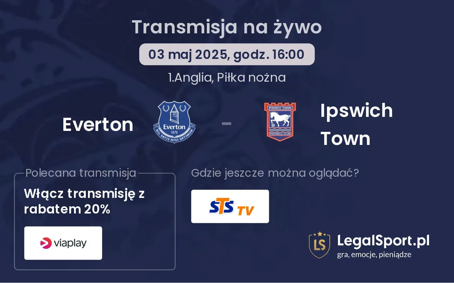 Ipswich Town - Everton transmisja na żywo