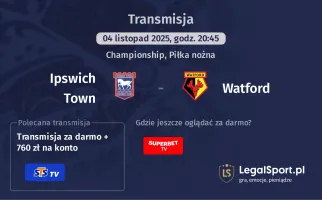 Ipswich Town - Watford gdzie oglądać? (04.11)