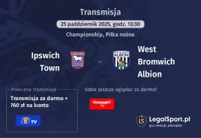 Ipswich Town - West Bromwich Albion gdzie oglądać?