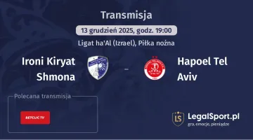 Ironi Kiryat Shmona - Hapoel Tel Aviv gdzie oglądać? (13.12)