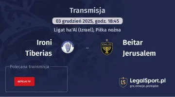 Ironi Tiberias - Beitar Jerusalem gdzie oglądać? (03.12)