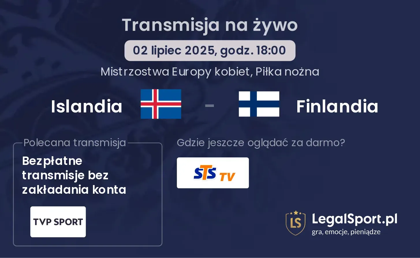 Islandia - Finlandia gdzie oglądać?