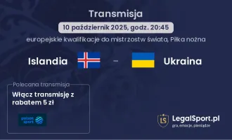 Islandia - Ukraina gdzie oglądać?