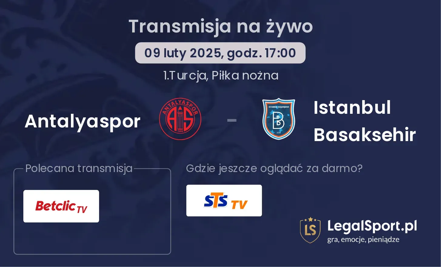 Antalyaspor - Istanbul Basaksehir gdzie oglądać?