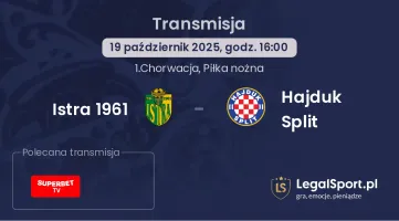 Istra 1961 - Hajduk Split gdzie oglądać?