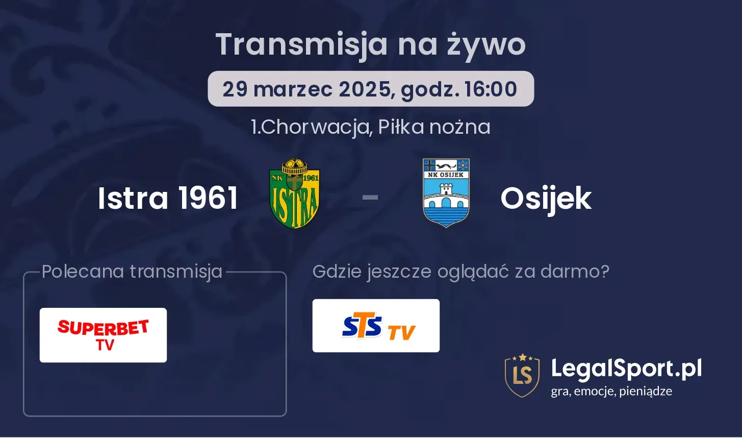 Istra 1961 - Osijek gdzie oglądać?