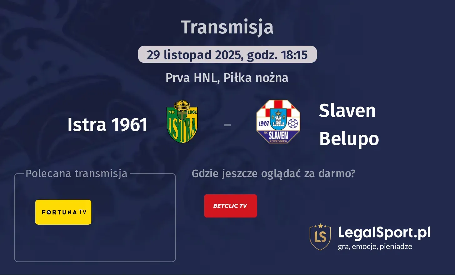 Istra 1961 - Slaven Belupo Transmisje