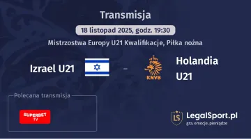 Izrael U21 - Holandia U21 gdzie oglądać? (18.11)
