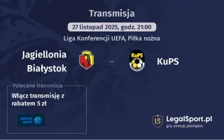 Jagiellonia Białystok - KuPS gdzie oglądać? (27.11)