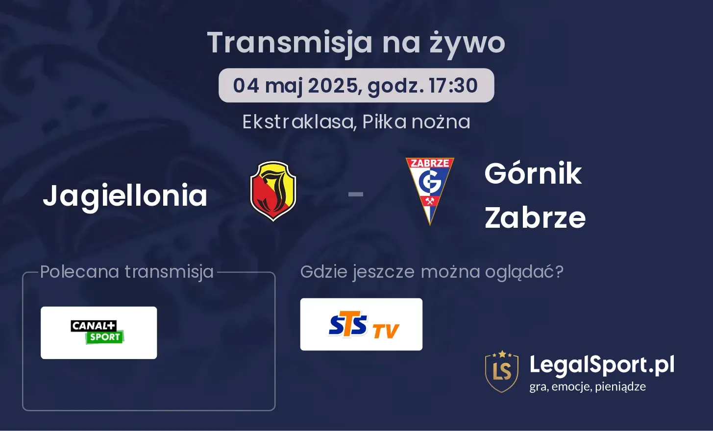 Jagiellonia - Górnik Zabrze transmisja na żywo