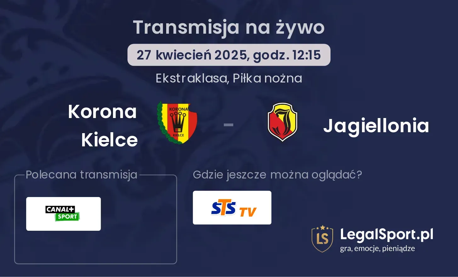 Korona Kielce - Jagiellonia gdzie oglądać?