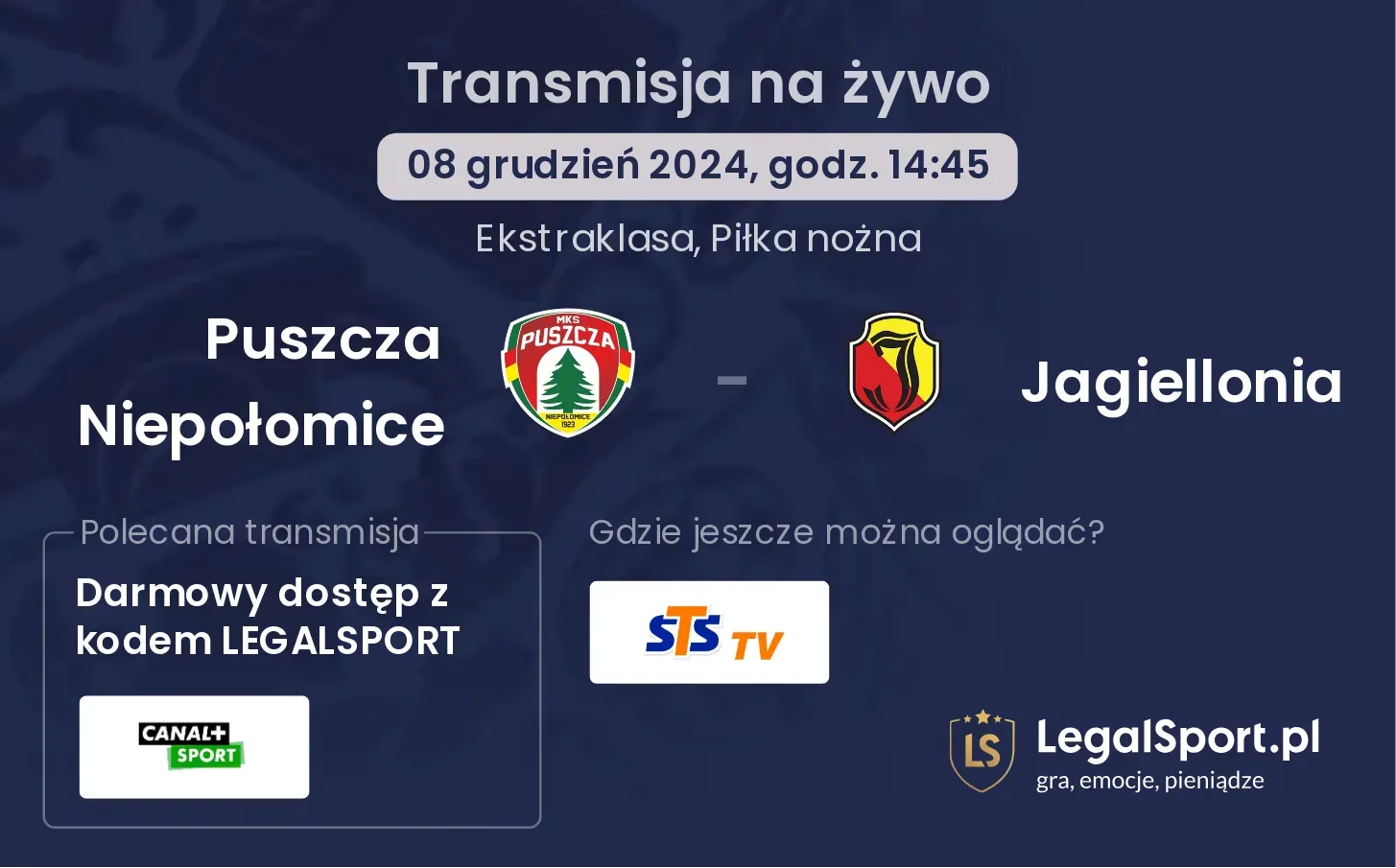 Puszcza Niepołomice - Jagiellonia gdzie oglądać?