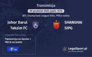 Johor Darul Takzim FC - SHANGHAI SIPG gdzie oglądać? (09.12)