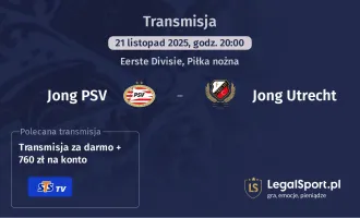Jong PSV - Jong Utrecht gdzie oglądać? (21.11)