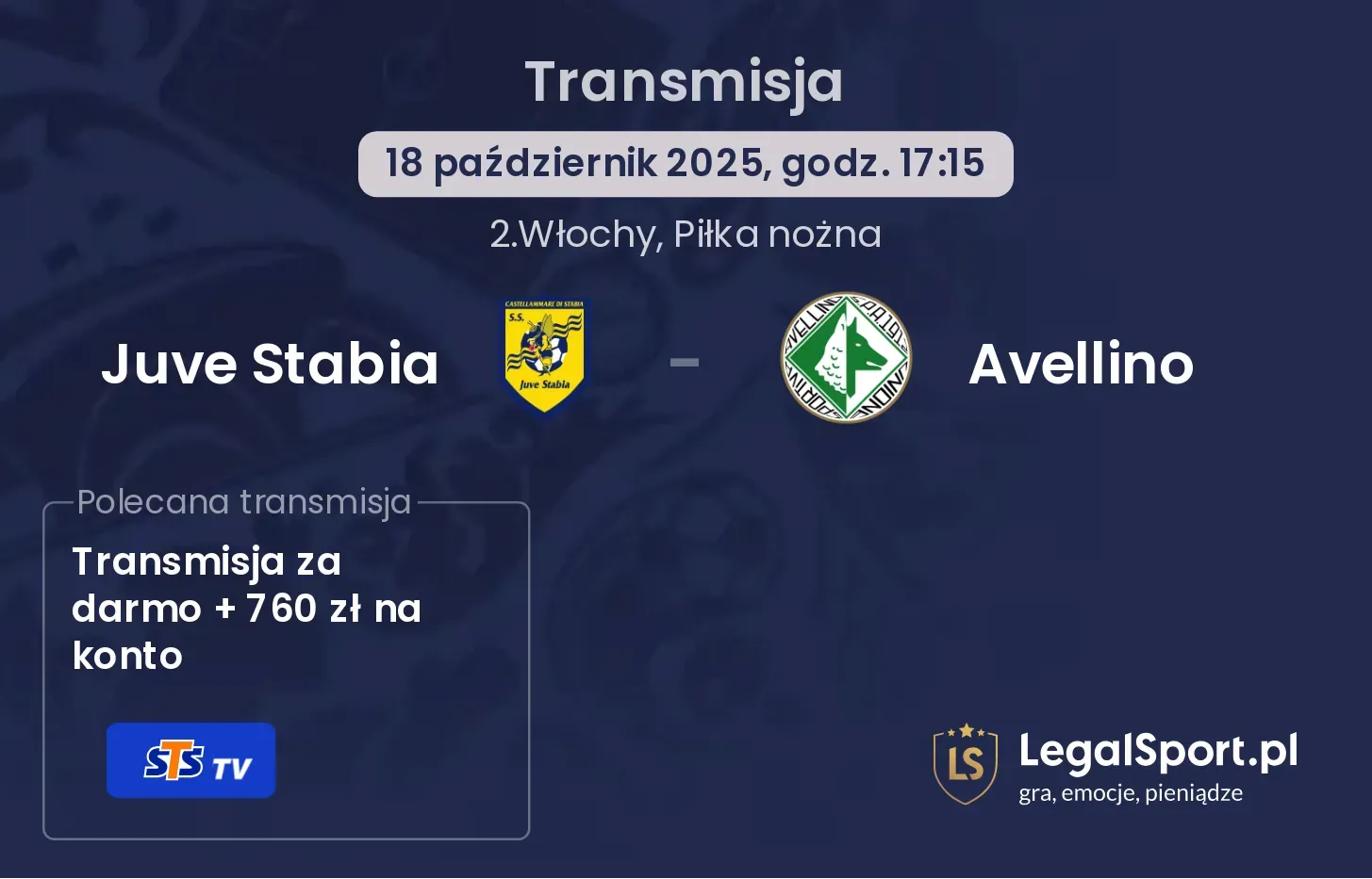 Juve Stabia - Avellino Transmisje