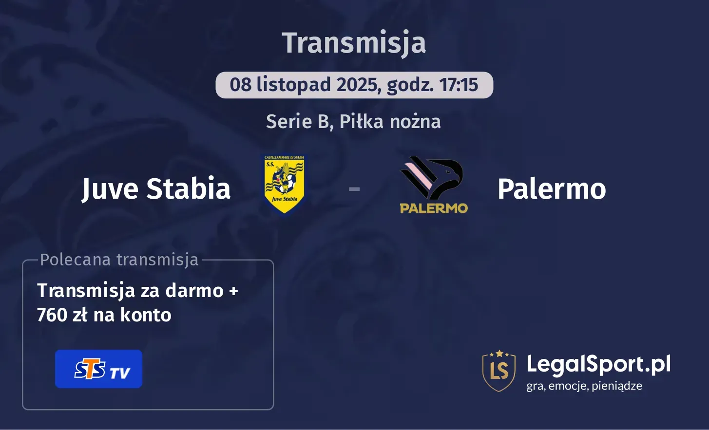 Juve Stabia - Palermo Transmisje