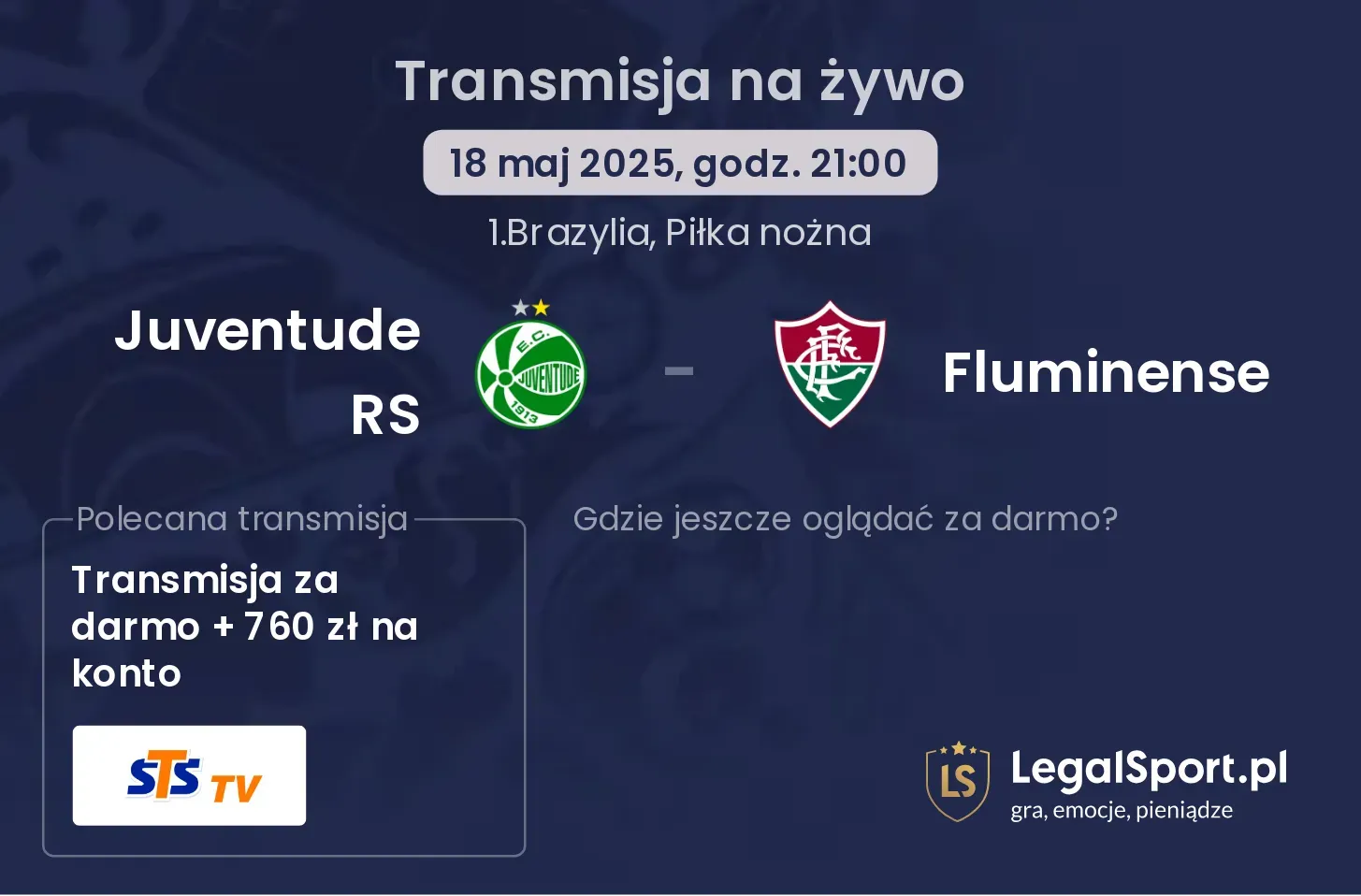 Juventude RS - Fluminense gdzie oglądać transmisję?
