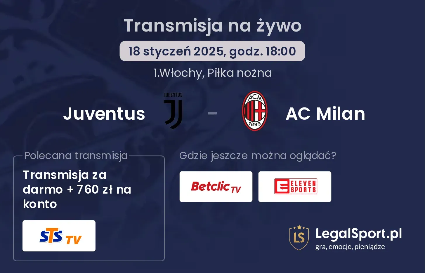 Juventus - AC Milan gdzie oglądać?