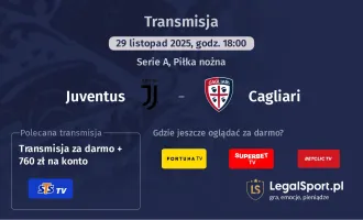 Juventus - Cagliari gdzie oglądać? (29.11)
