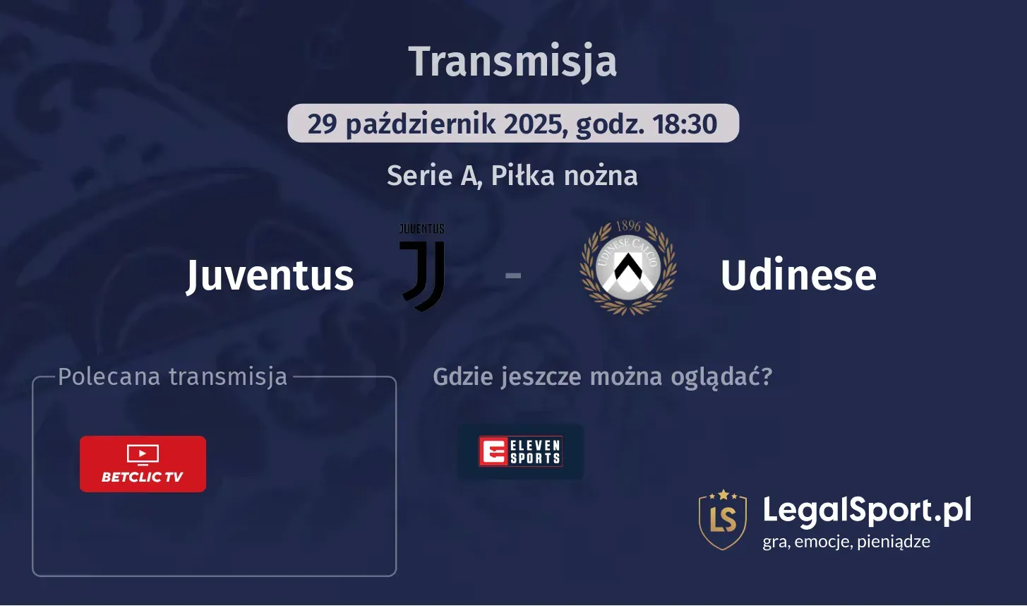 Juventus - Udinese gdzie oglądać?
