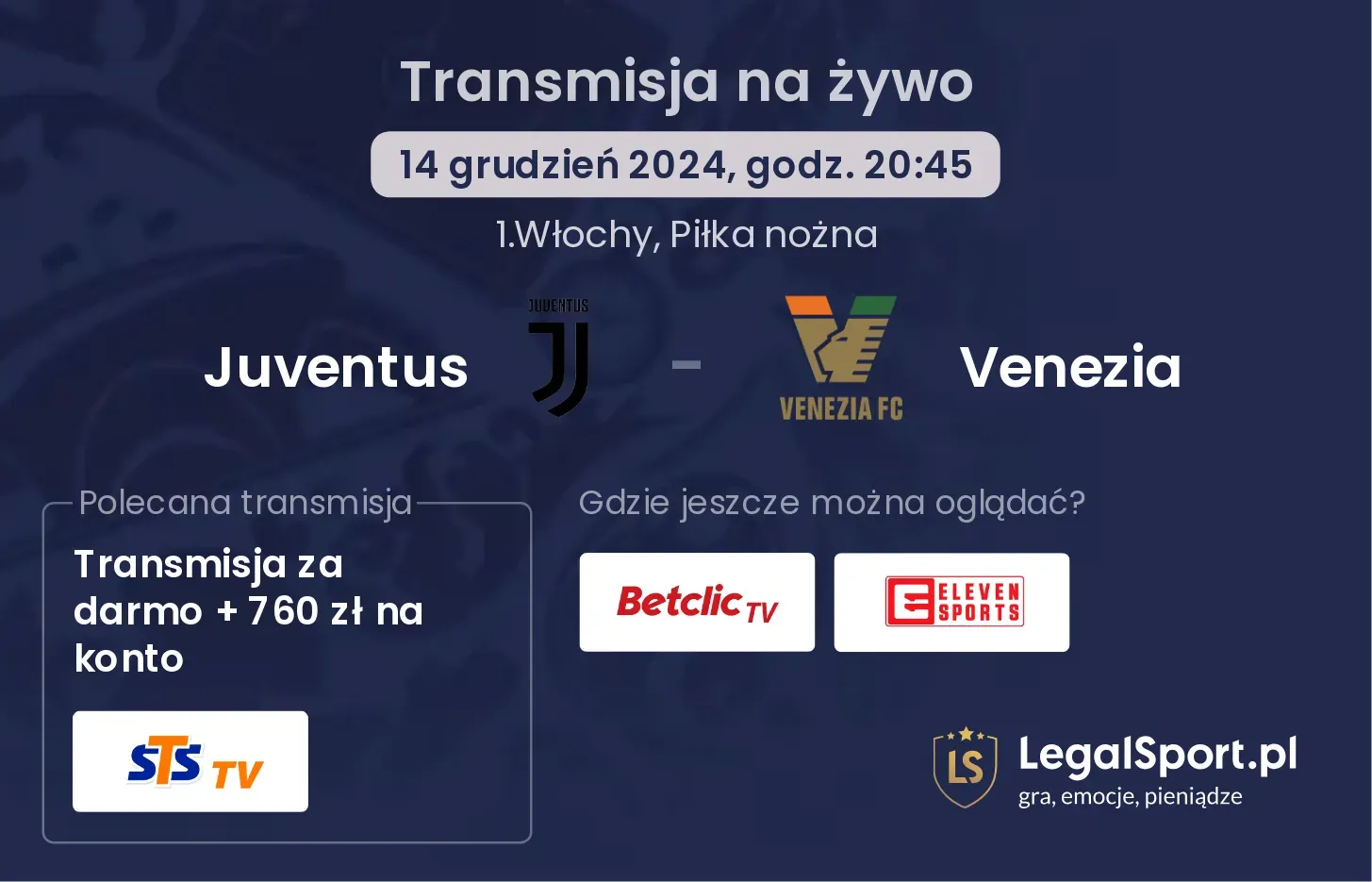 Juventus - Venezia gdzie oglądać?