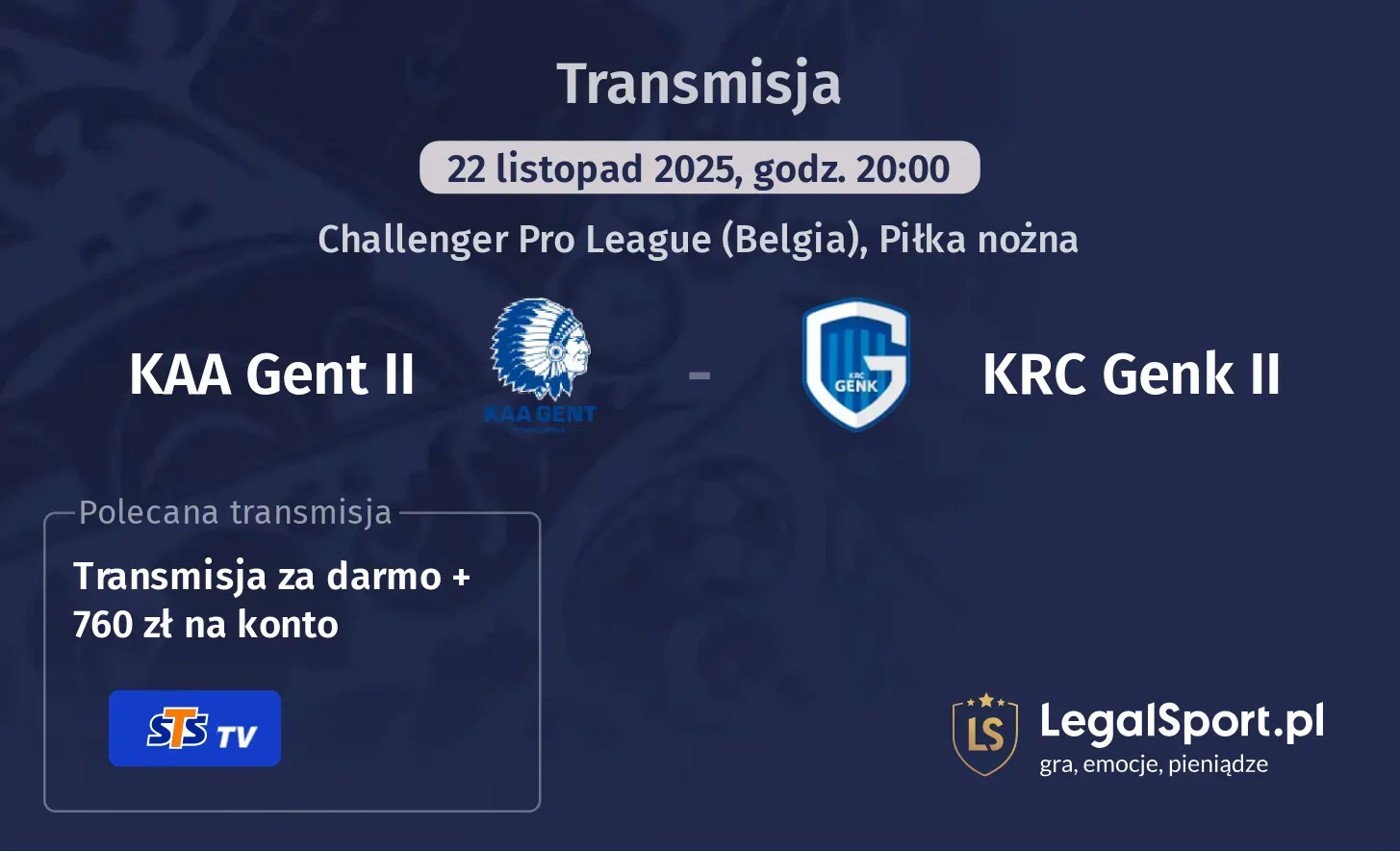 KAA Gent II - KRC Genk II Transmisje