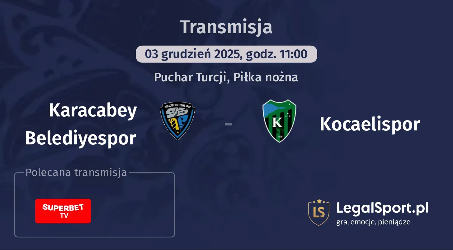 Karacabey Belediyespor - Kocaelispor Transmisje