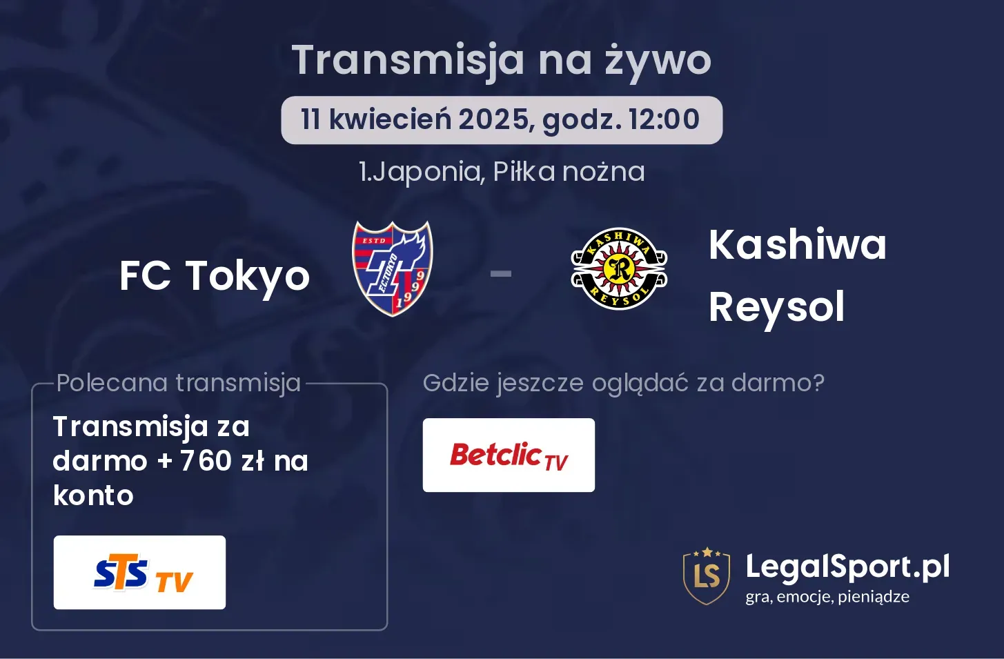 FC Tokyo - Kashiwa Reysol gdzie oglądać?