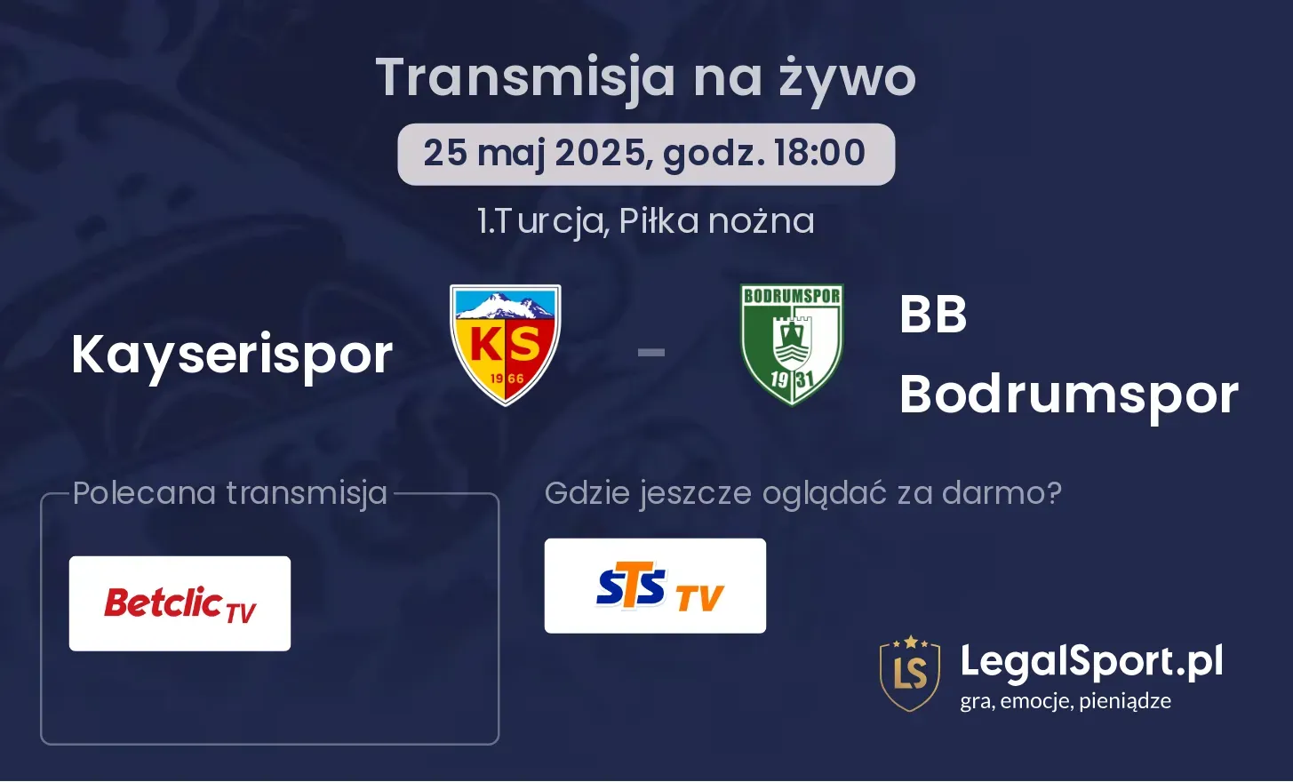 Kayserispor - BB Bodrumspor gdzie oglądać transmisję?