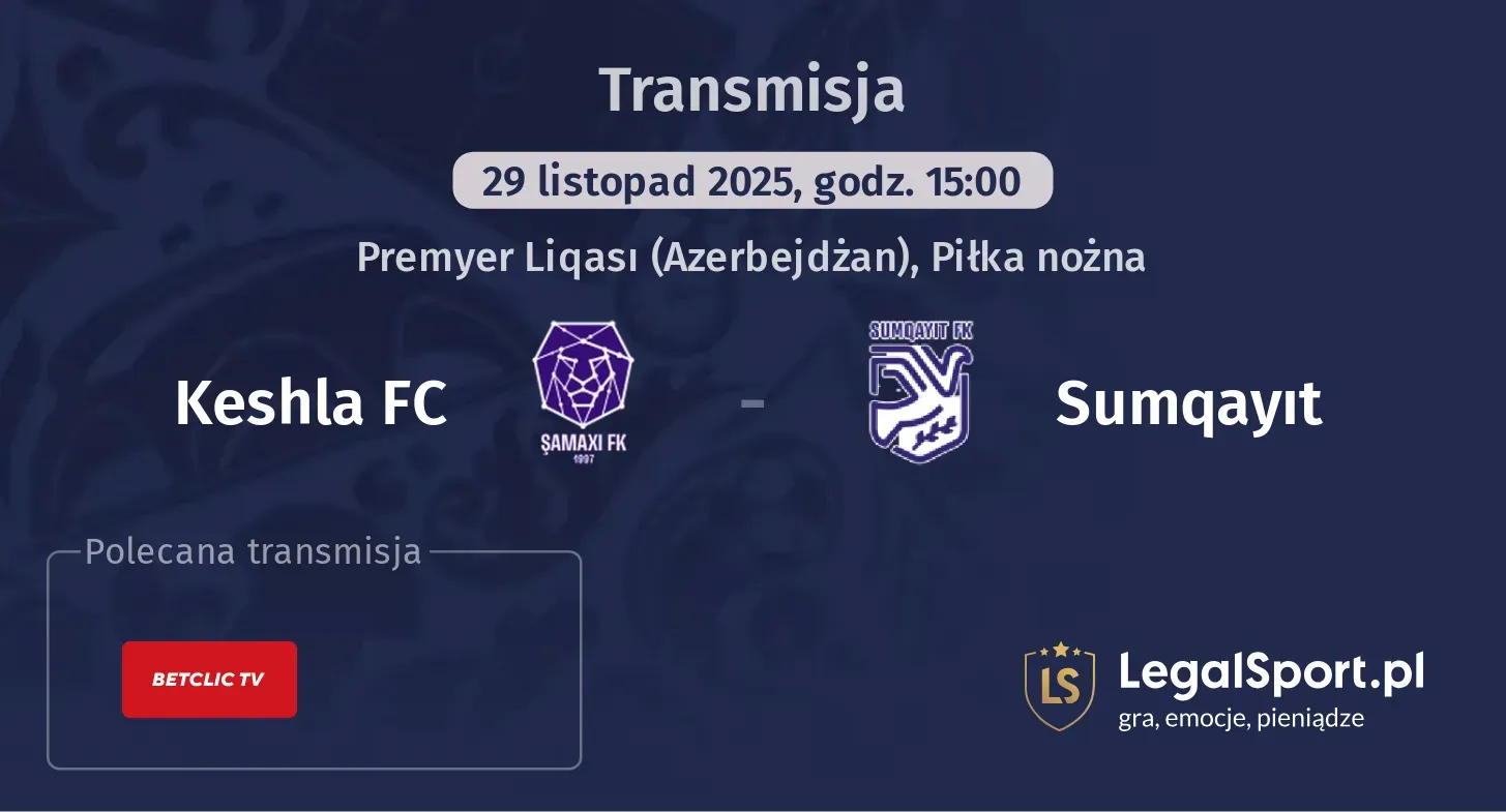 Keshla FC - Sumqayıt Transmisje