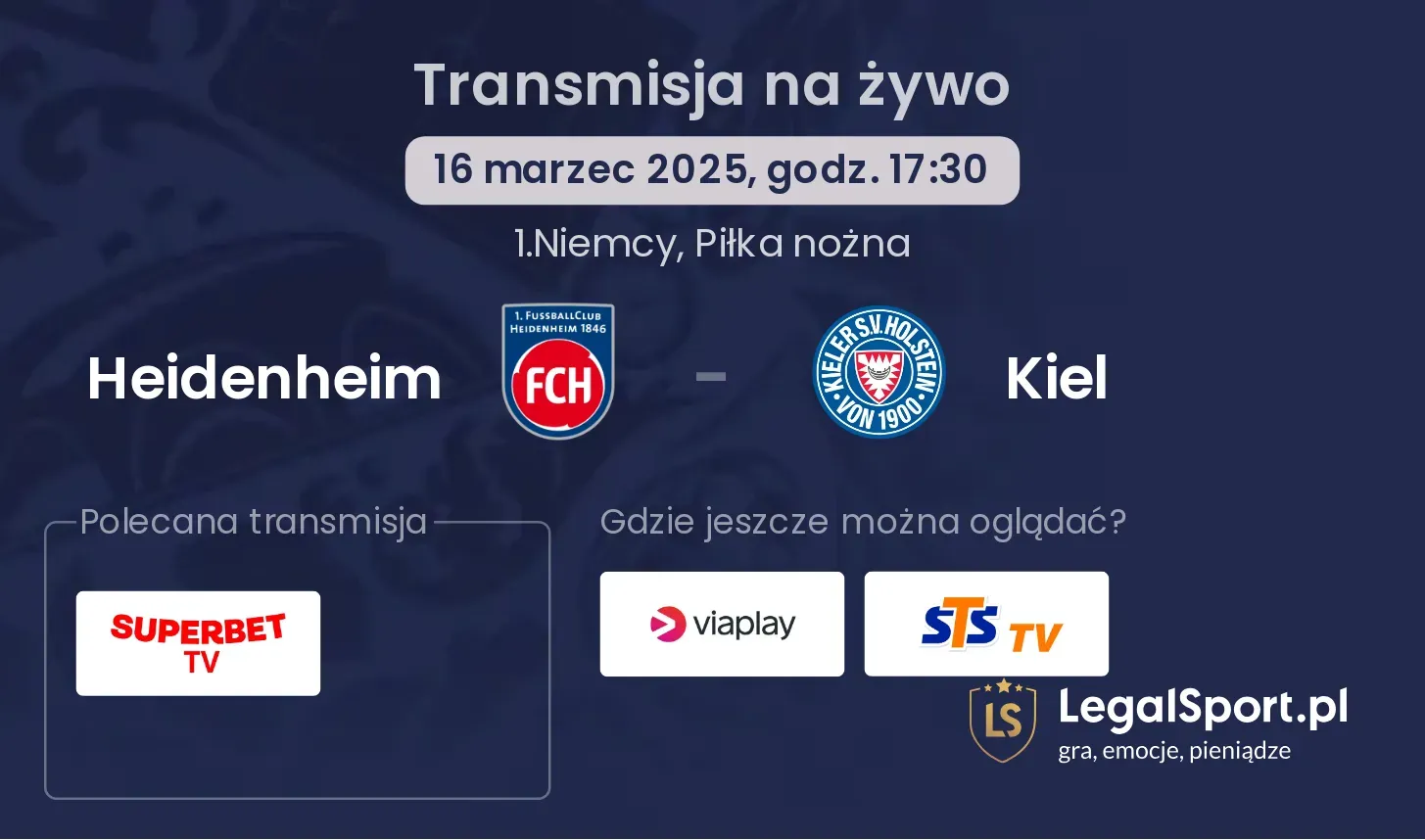 Heidenheim - Kiel gdzie oglądać?