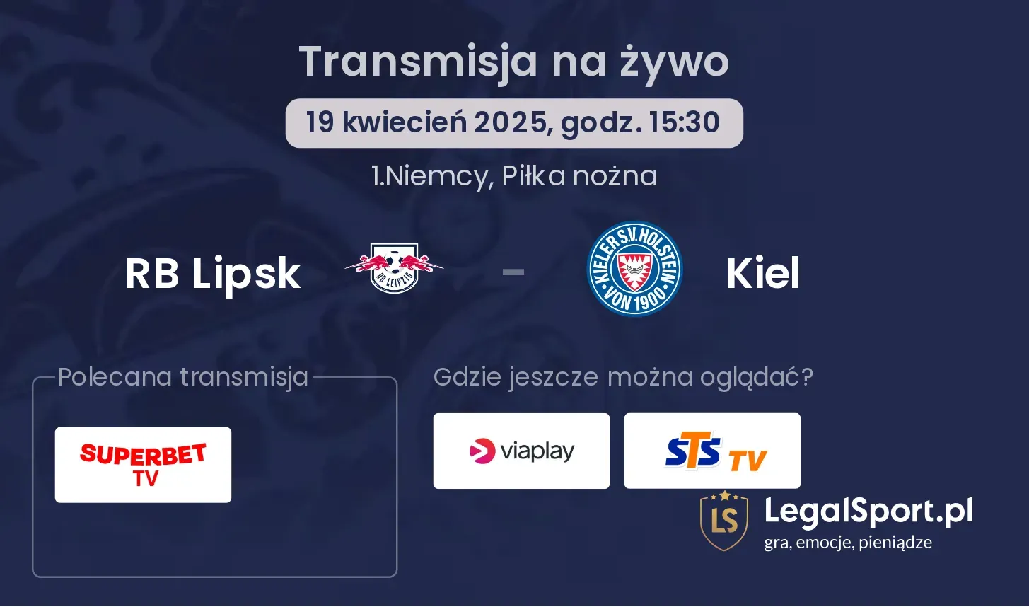 RB Lipsk - Kiel gdzie oglądać?