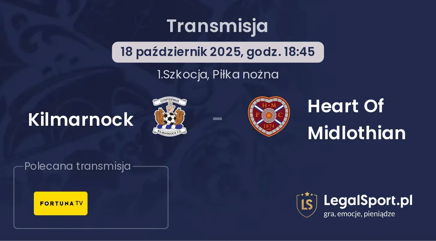 Kilmarnock - Heart Of Midlothian gdzie oglądać?